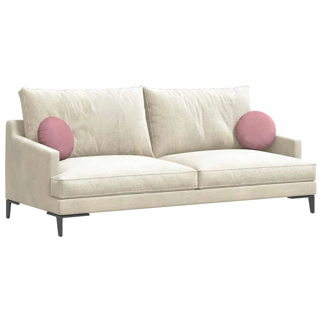 Cuscini per Seduta 2 pcs Rosa Ø30 x 13 cm Velluto 42014104