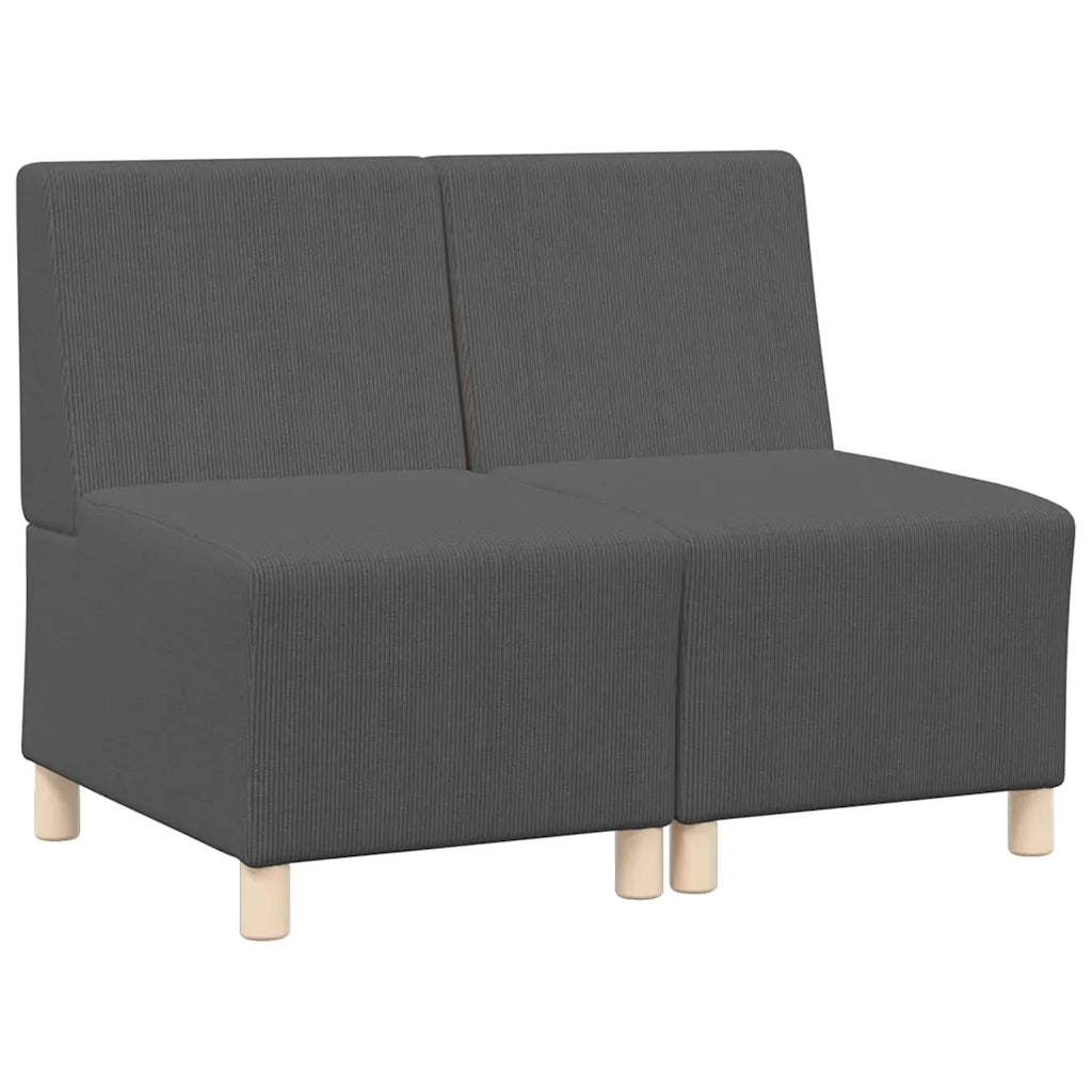 Unità di Divano Modulare Senza Braccioli 2 pcs Grigio scuro 3399777