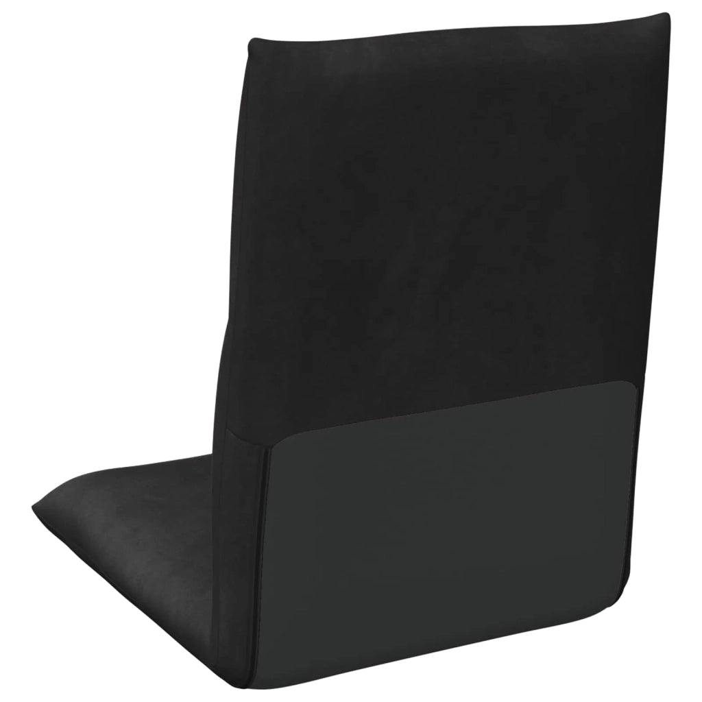 Sedia da Pavimento Nero 46 x 50 x 61 cm Velluto 42028179