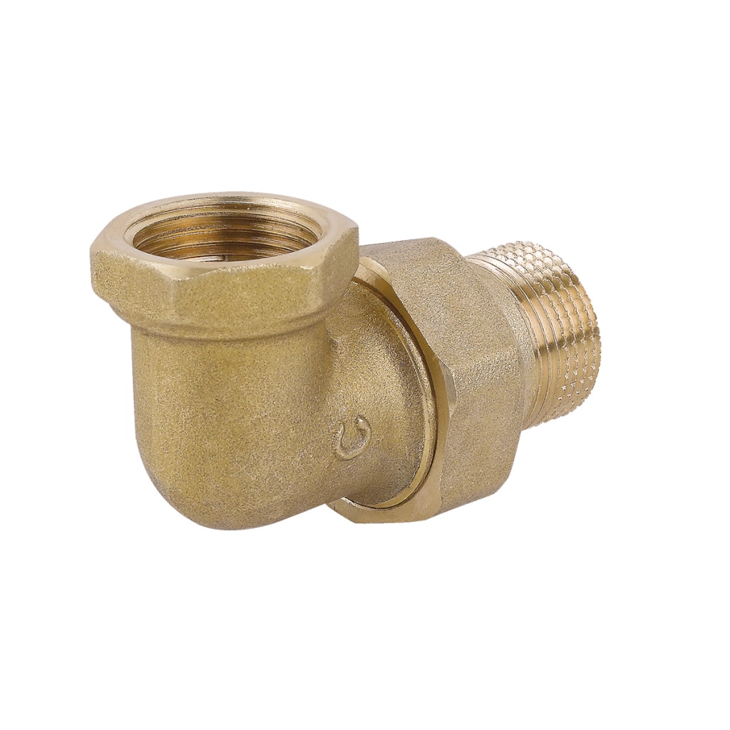 RACCORDO CURVO IN 3 PZ MF CON O-RING IN OTTONE GIALLO- 1/2- CAVAL- pezzi 1
