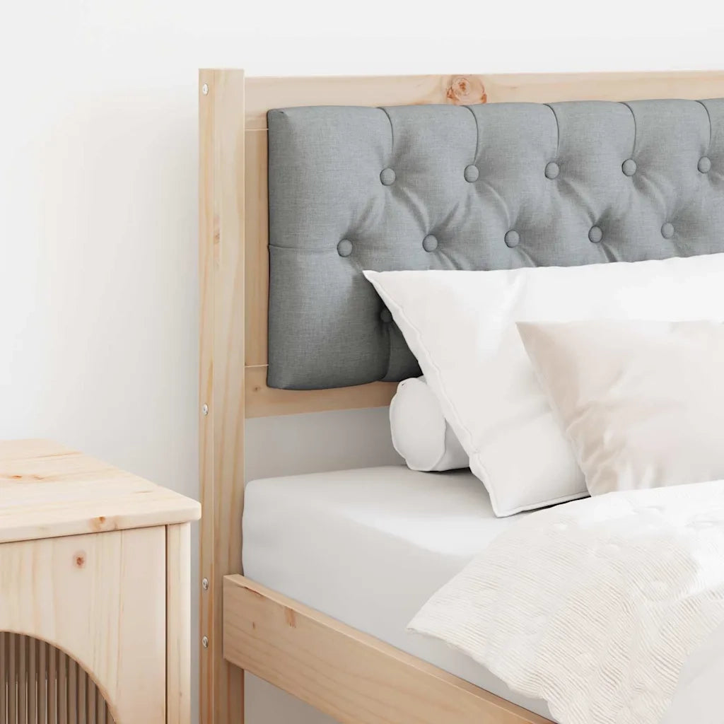 Testiera | Testata Marrone e grigio chiaro 80 cm Legno di pino massello