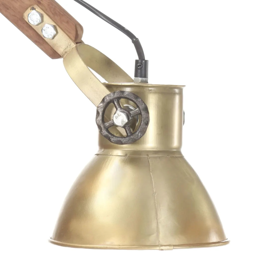 Lampada da Parete Stile Industriale Ottone Rotonda E27 320576