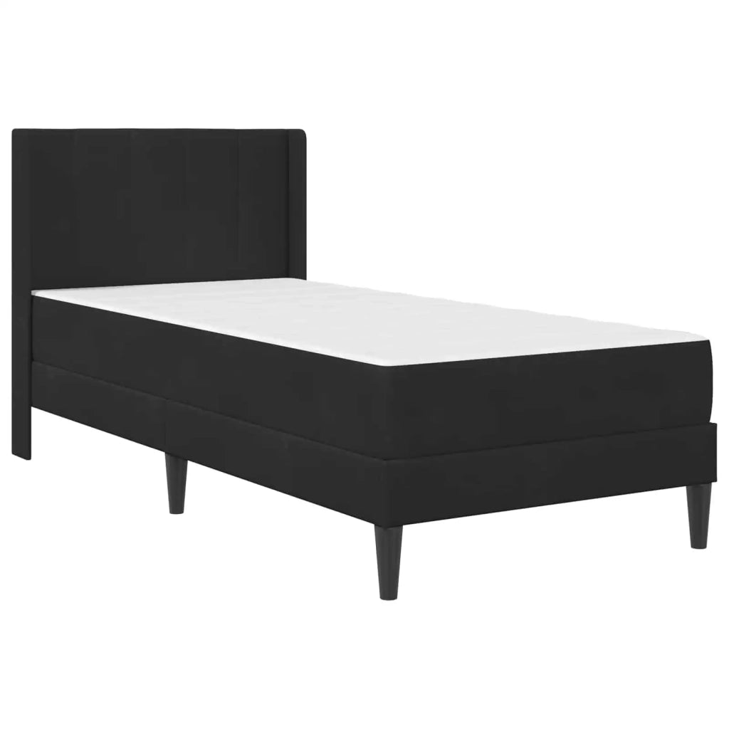Struttura letto con materasso-Giroletto Nero 90 x 190 cm Velluto 787782