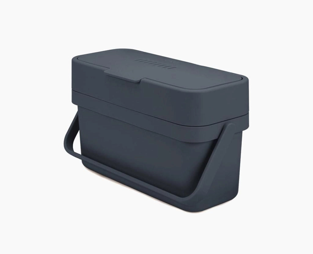 Joseph Joseph 30107 Compo 4 litri Contenitore per Rifiuti Alimentari Design Stretto con Coperchio Ribaltabile e Ventilazione Regolabile colore Grafite