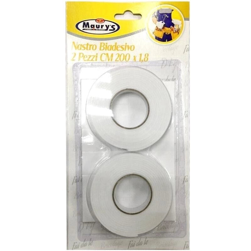 MAURY'S NASTRO BIADESIVO 2PZ 200X1,8CM