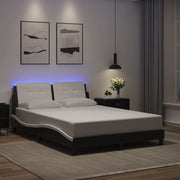Giroletto con LED senza Materasso Zadar Nero e Bianco 140x190 cm