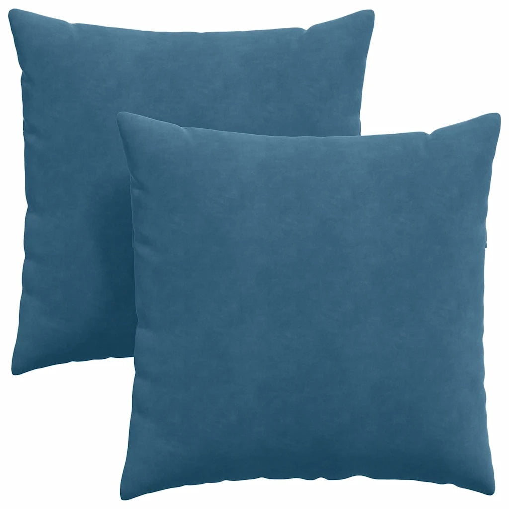 Cuscini da Divano 2 pcs Blu 60 x 60 cm Tessuto in Cords 42014013
