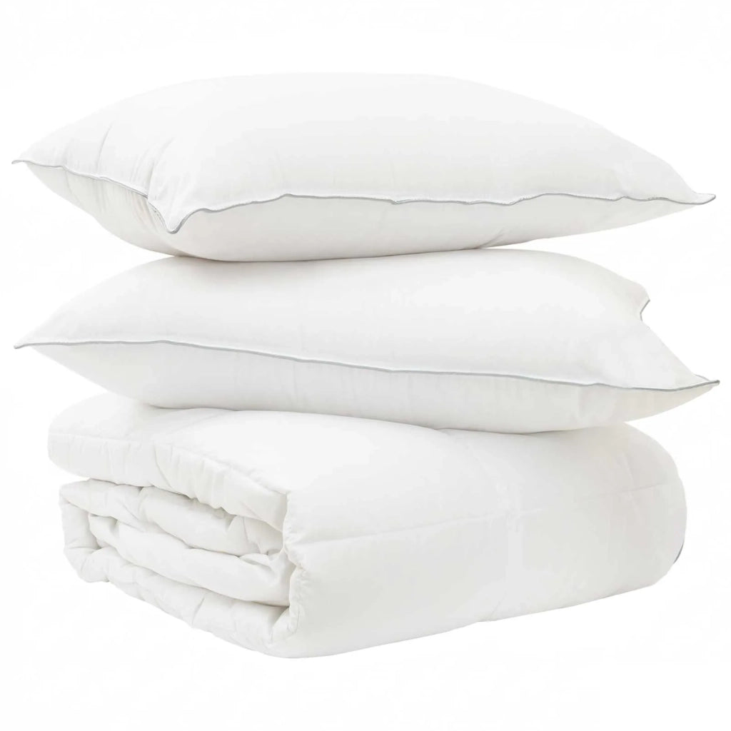 Set di Piumoni Bianco 140 x 220 cm Poliestere, Bamboo 3432707