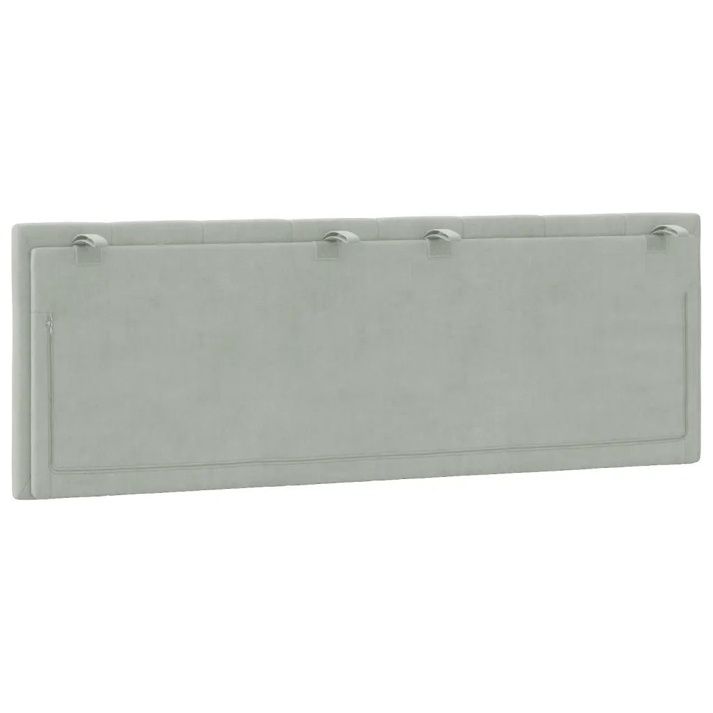 Cuscino Testiera Hanko Grigio Chiaro 140 cm in Velluto 374669