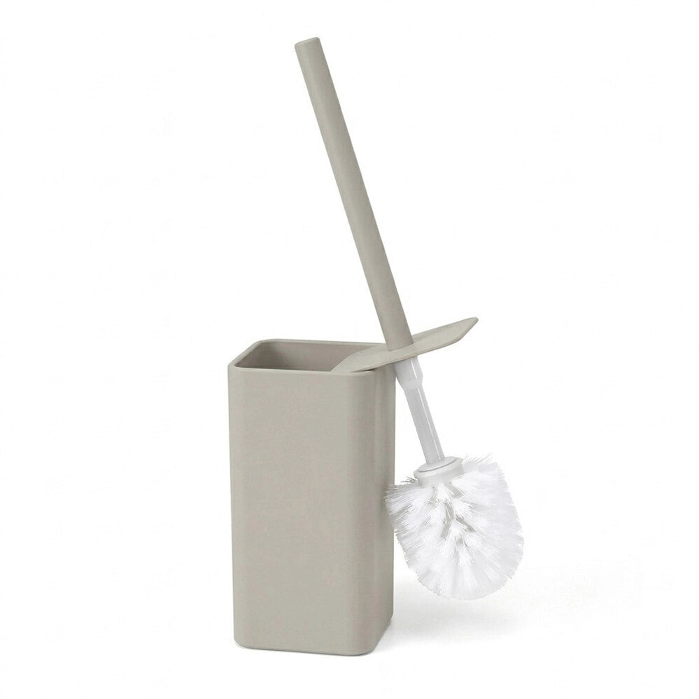Set accessori bagno completo da 4 pezzi in plastica beige e cromo Star