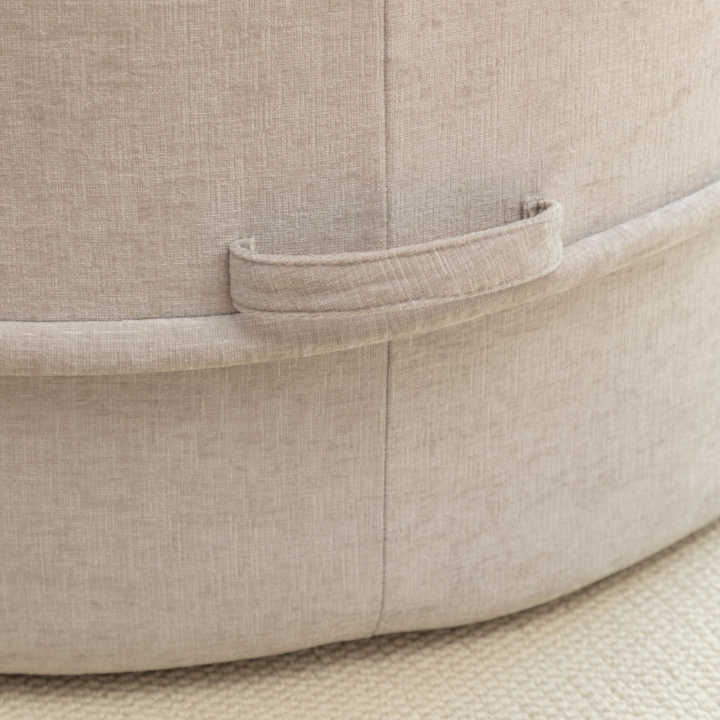 POLTRONA Relax con ottomana 121 cm Chenille Grigio