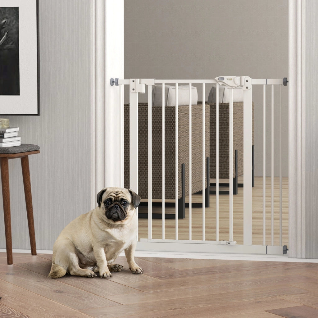 Cancello per Cani ¨C Minimal ¨C Metalloplastica, Bianco, 74-87 cm