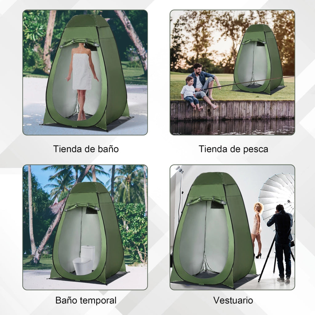 Cabina Doccia Portatile ¨C Minimal ¨C Verde Oliva 126x124x189 cm