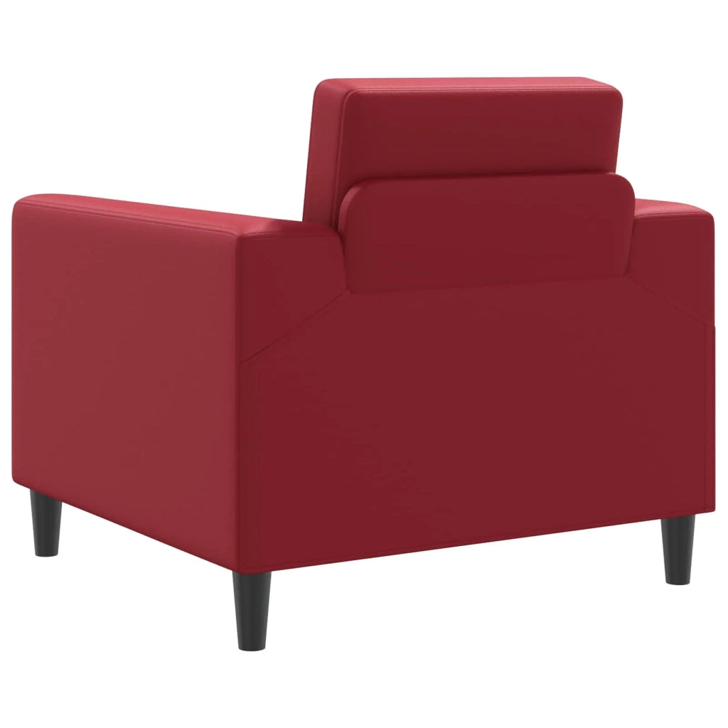 Poltrona Rosso Vino Similpelle 42042470