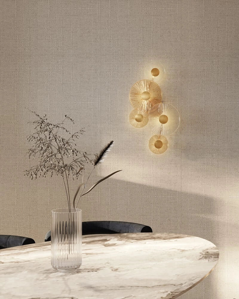 Applique ALLURE Maxlight 5 sfere vetro oro LED 25W 3000K