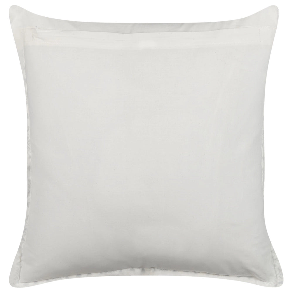 Cuscino cotone blu e bianco 45 x 45 cm stampa a mano sfoderabile cerniera motivo orientale