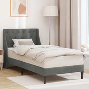 Struttura del letto-Giroletto Grigio scuro 90 x 200 cm Velluto 751470