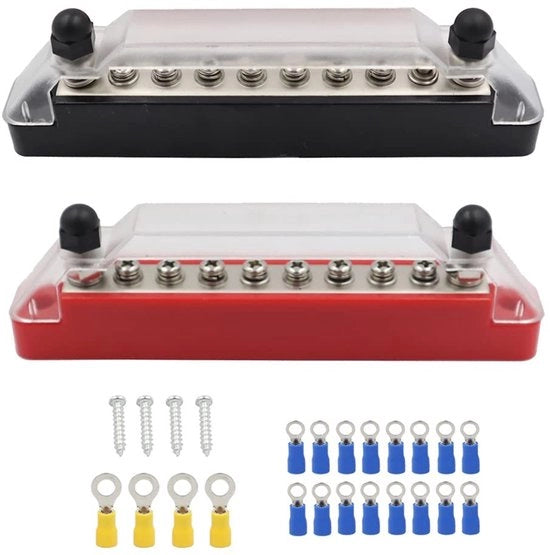 Barra di Collegamento per Batterie - RVS - Adatto per Auto e Barche - Divisione di Batteria - Alta Qualità - Affidabile e Duraturo