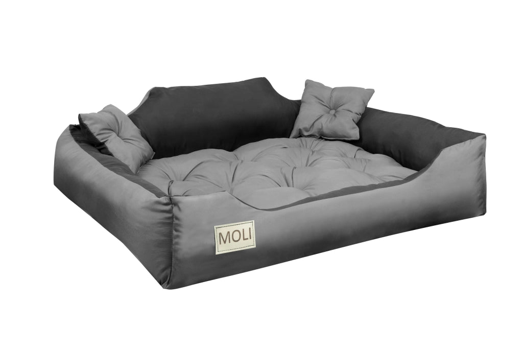 AIO FACTORY Letto per cani 115x95 cm personalizzato grigio cuscino impermeabile