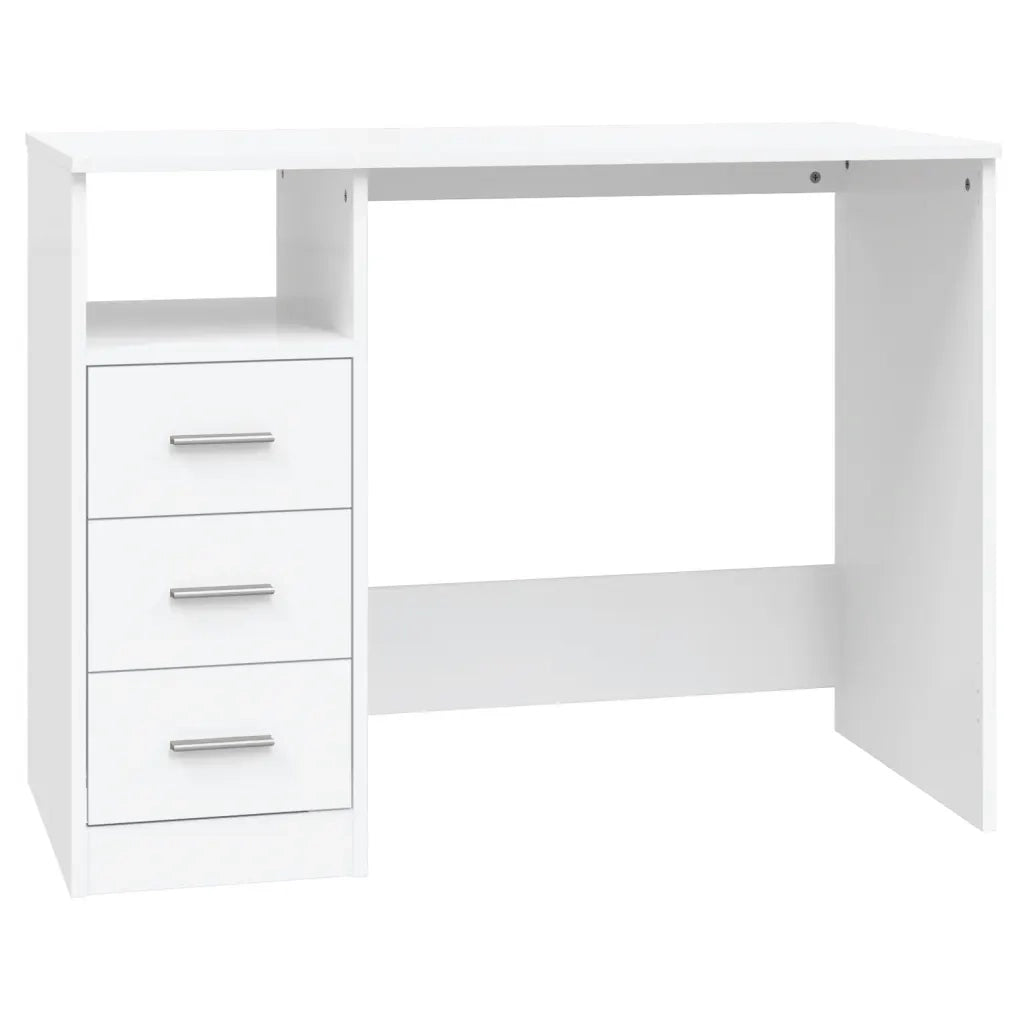 Scrivania con Cassetti Bianca 102x50x76 cm in Legno Multistrato cod mxl 76578