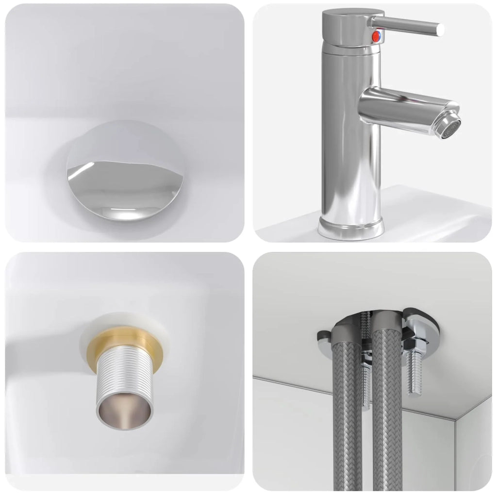 Set di mobili per il bagno 2 pz Bianco 33 x 34,5 x 100 cm 3406123
