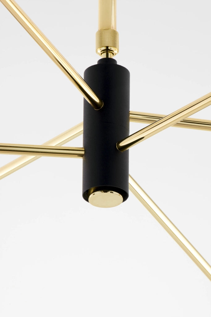 Lampada a sospensione MOKA oro/nero 6 luci G9+GU10 Jupiter