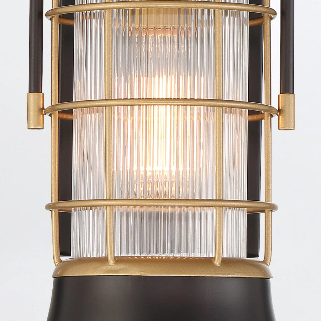 Applique esterna industriale bronzo oro E27 IP44 Quintiesse