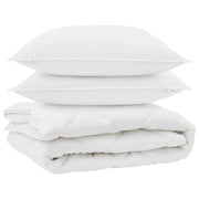Piumone | Duvet per tutte le stagioni 3 pz Bianco Microfibra