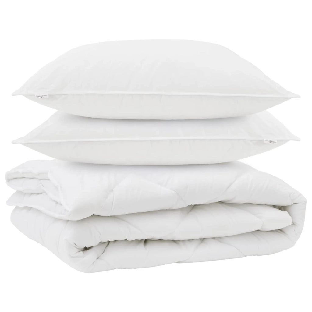 Piumone | Duvet per tutte le stagioni 3 pz Bianco Microfibra