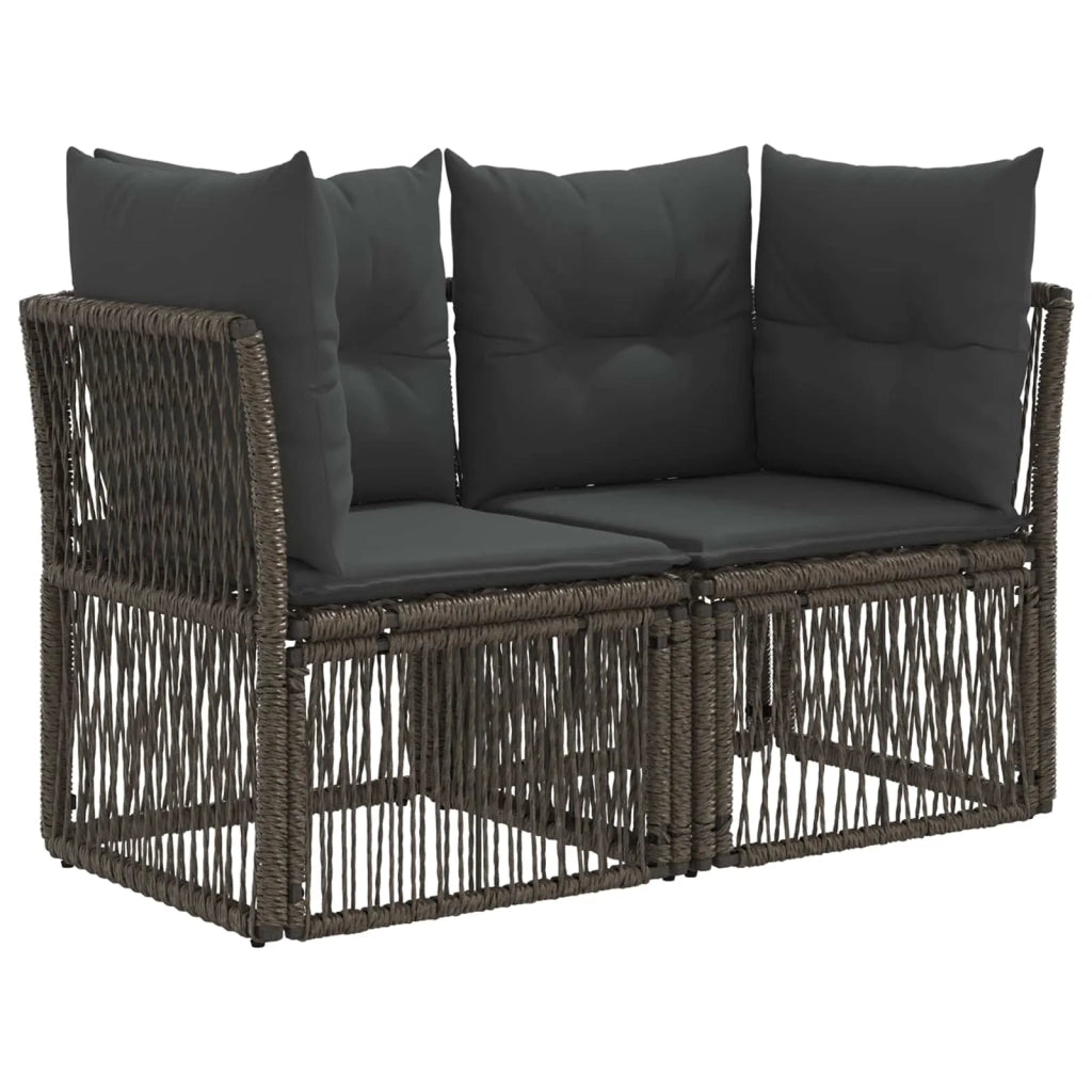 Set Divano da Giardino 11 pz Grigio polyrattan 3434453