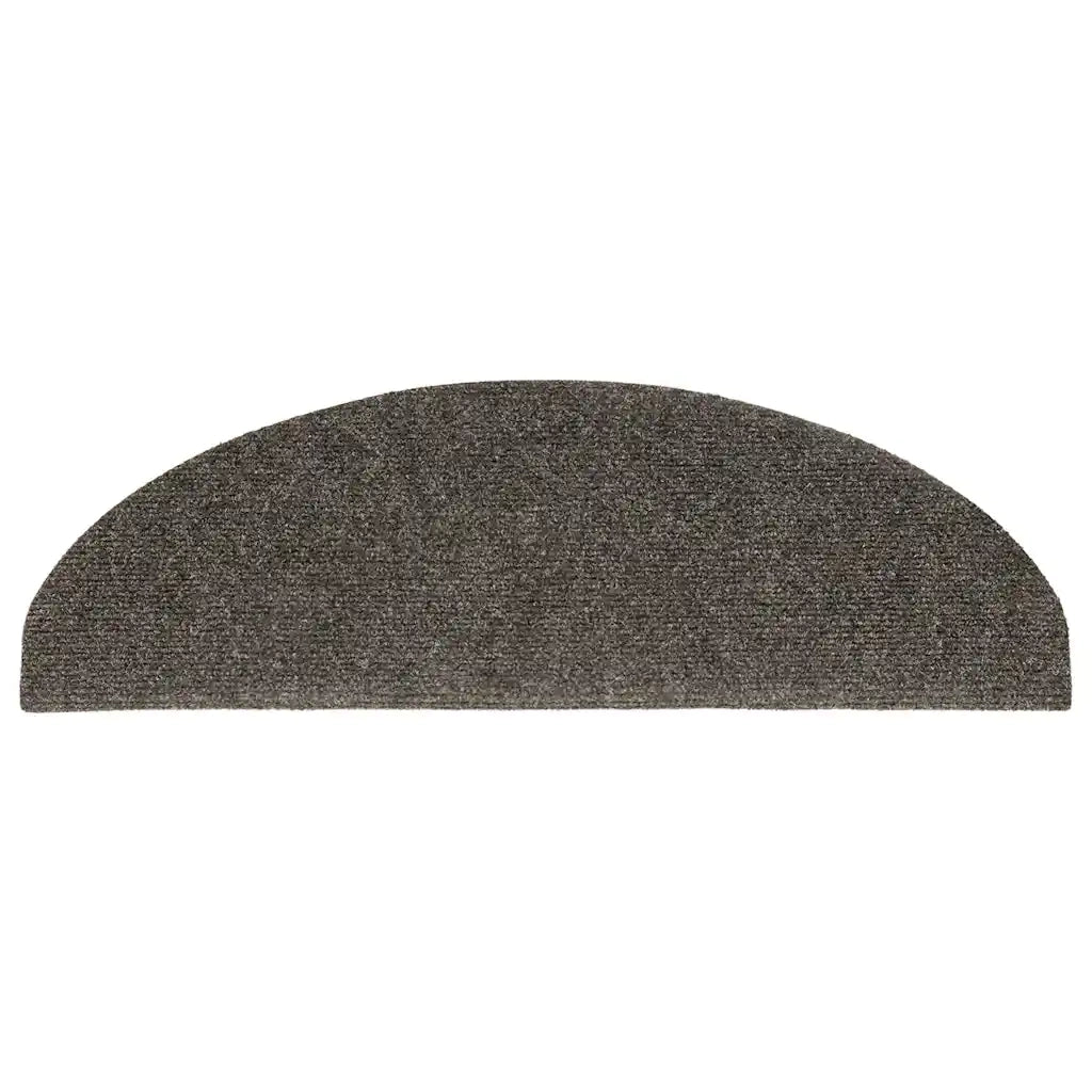 Tappetini per scale autoadesivi 5 pz 65x21x4 cm antracite semicircolari grandi 149714