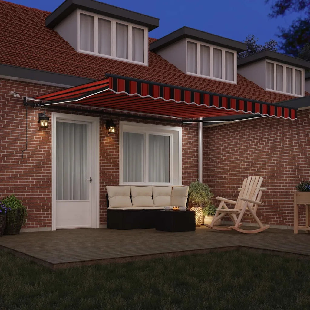 Tessuto per Tenda arancione e marrone 400 × 350 cm Poliestere 3330742