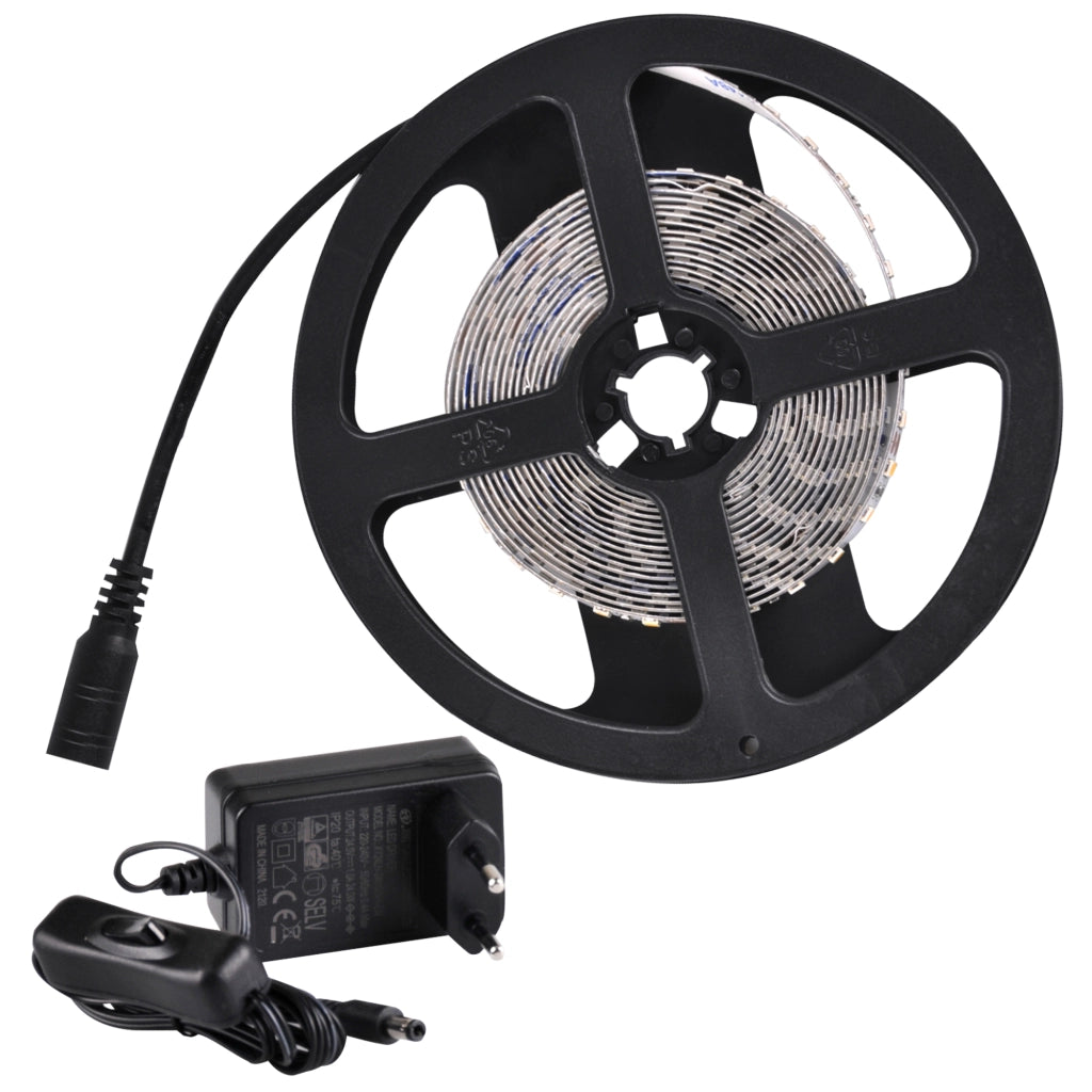 Kit striscia LED 24V 3m IP20 4000K con switch Polux