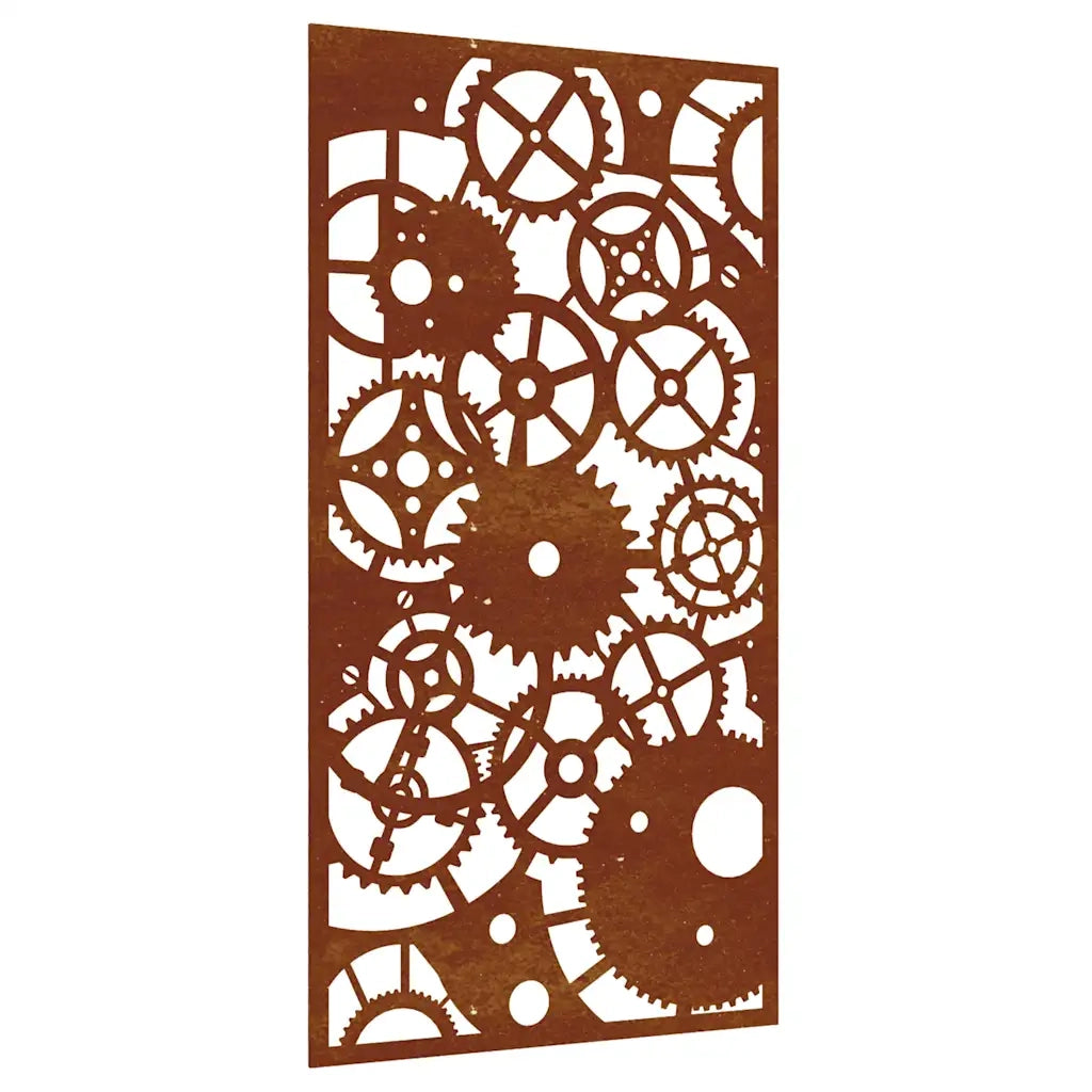 Decorazione Muro Giardino 105x55 cm Ingranaggio Acciaio Cortencod mxl 130665
