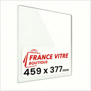 459 x 377 x 4 mm - Vetro per stufa a legna - vetro camino di ricambio - vetro per caminetto resistente al fuoco - France Vitre