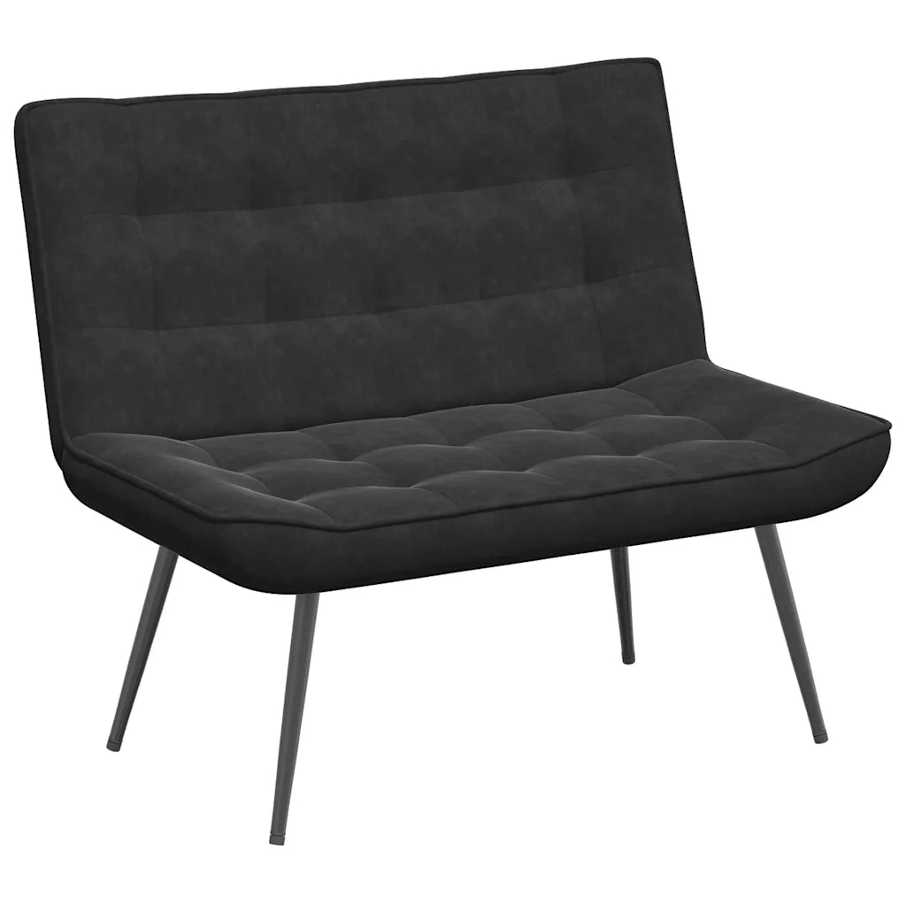 Panca Nera 110x74x84 cm in Velluto 4012342