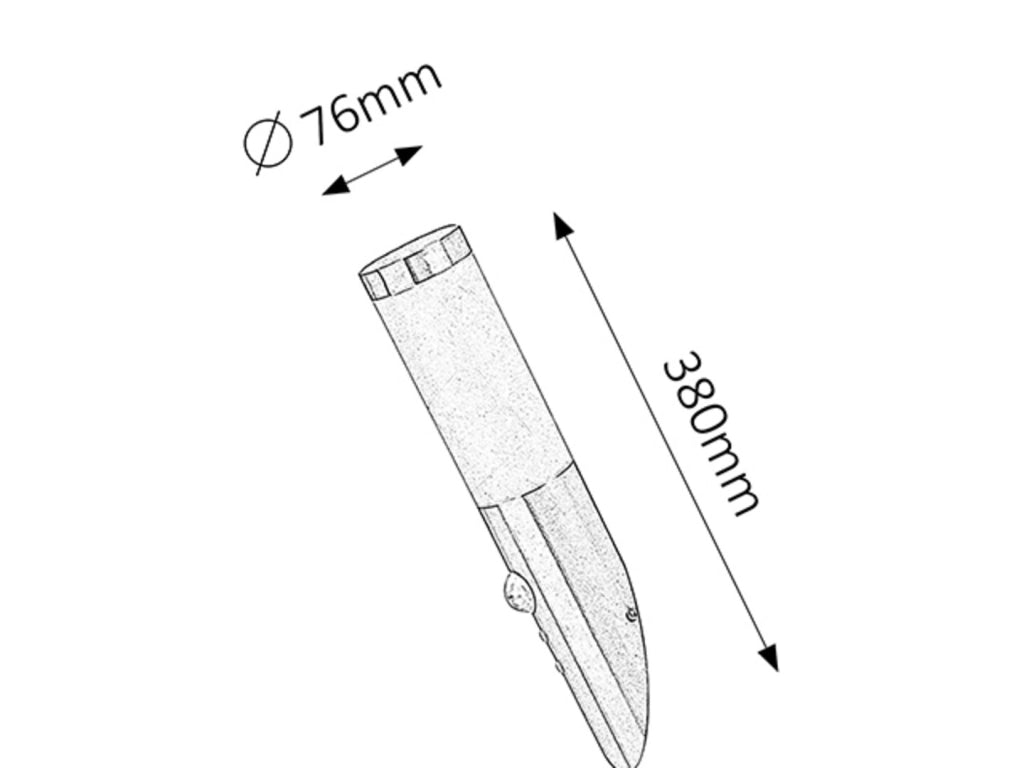 Applique esterna con sensore E27 cromo satinato IP44