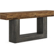 TAVOLO CONSOLLE 160 cm in MDF Grigio e Marrone rustico