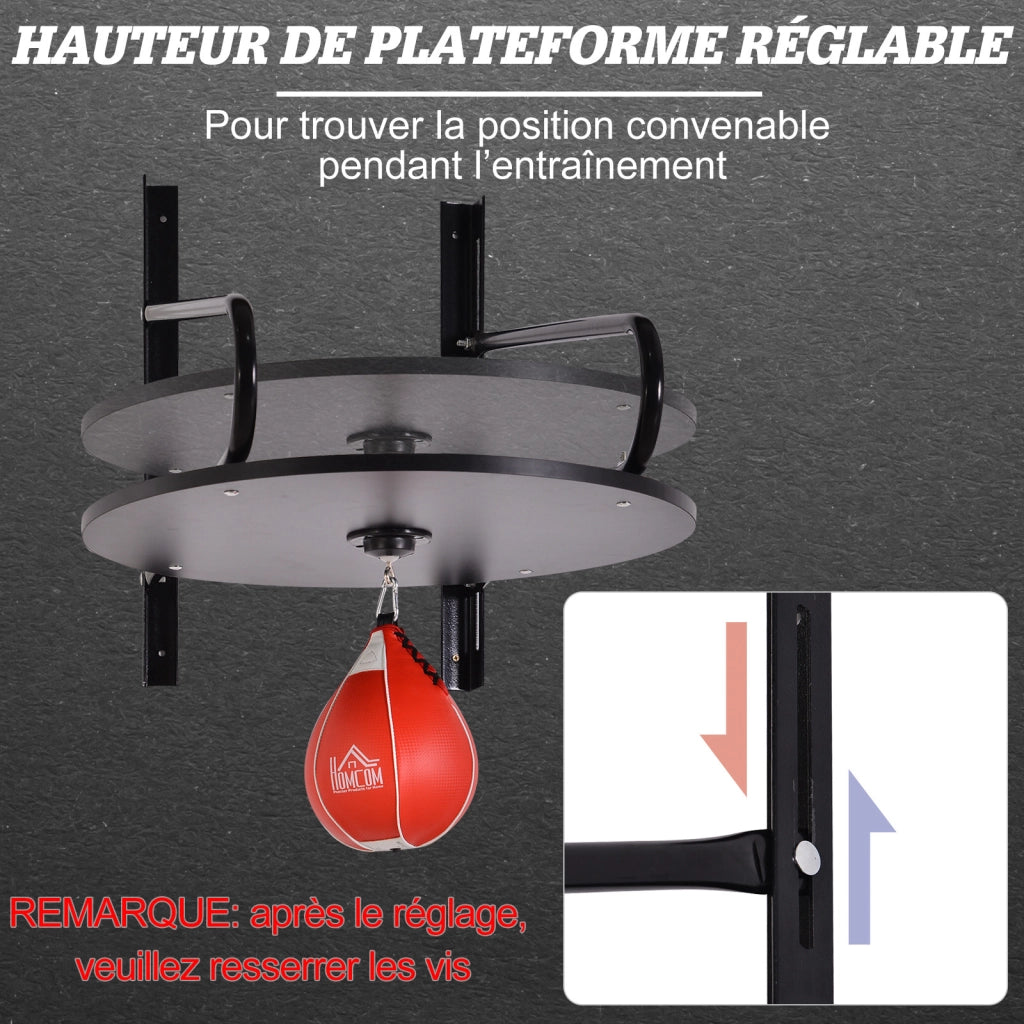 Punching Ball Poire Boxe con Supporto ¨C zephmum ¨C Rosso Nero