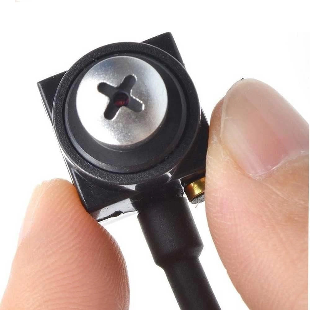 Trade Shop - Mini Micro Telecamera Camera Cam Spia Spy A Colori Audio Con Microfono Vite -