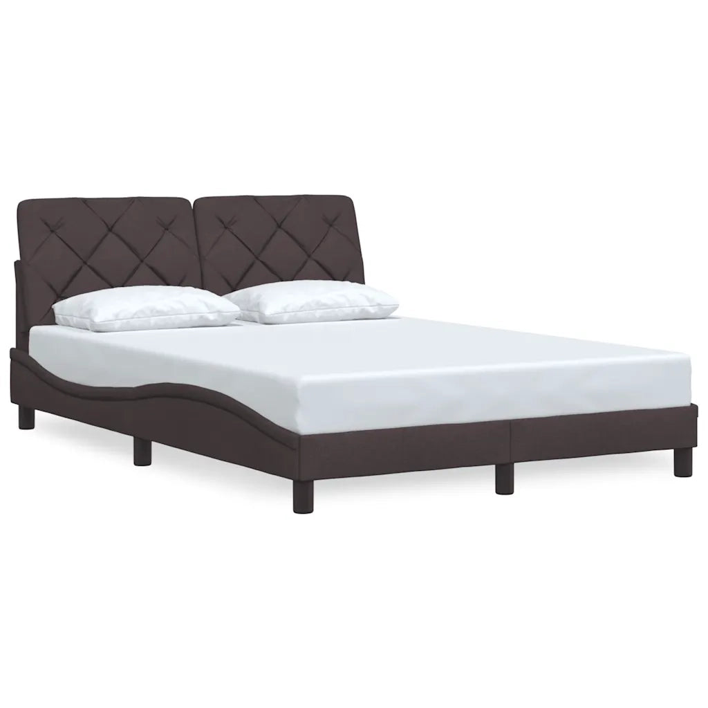 Giroletto senza Materasso Marrone Scuro 140x190 cm Tessuto 3310597