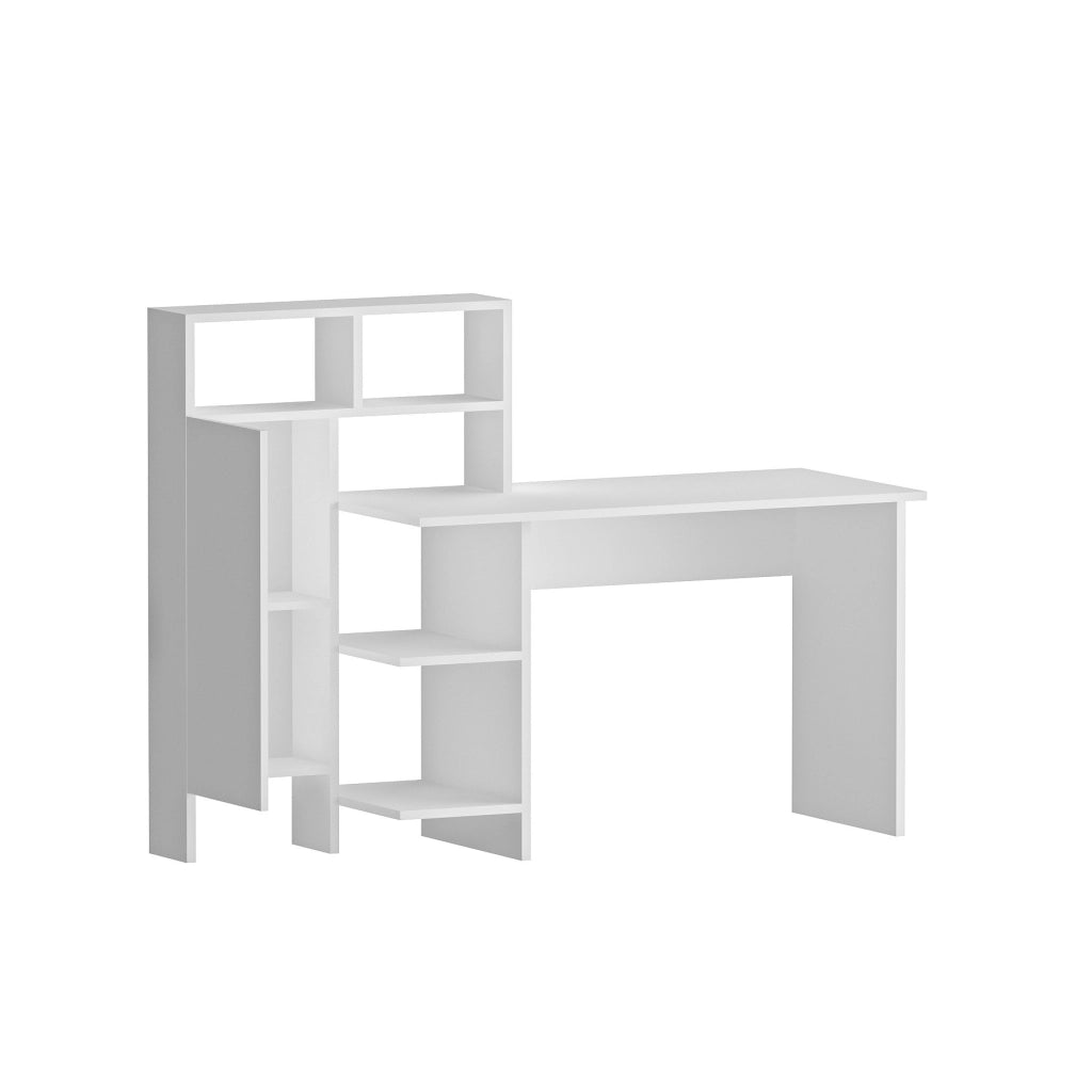 Scrivania in legno "Bugra" - 135 x 60 x 111 cm - Bianco