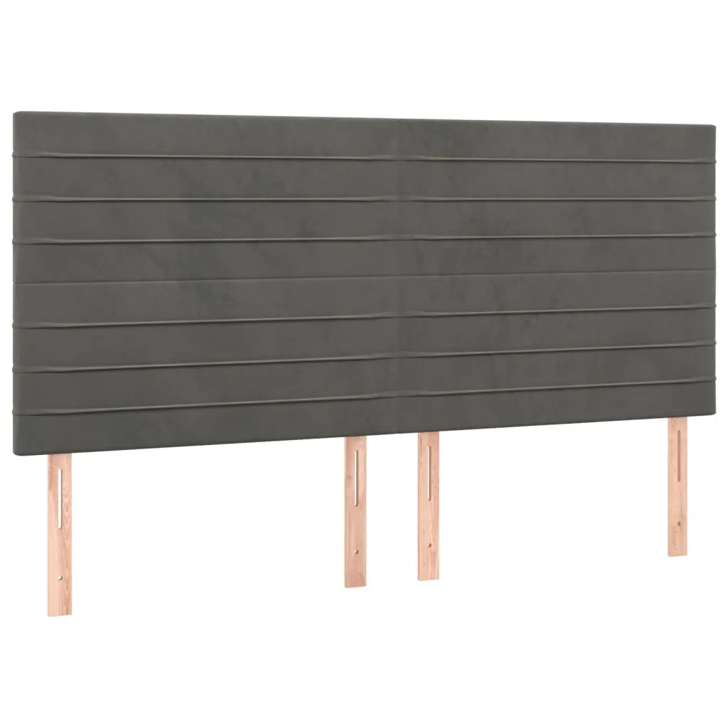 Letto matrimoniale | Letto per adulti | Giroletto senza Materasso Grigio Scuro 160x200 cm Velluto