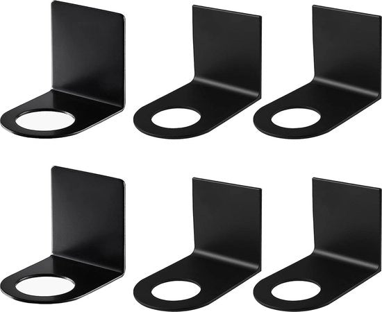 Set di grucce per parete bagno - Spaziale - 6 pezzi - Acciaio inossidabile