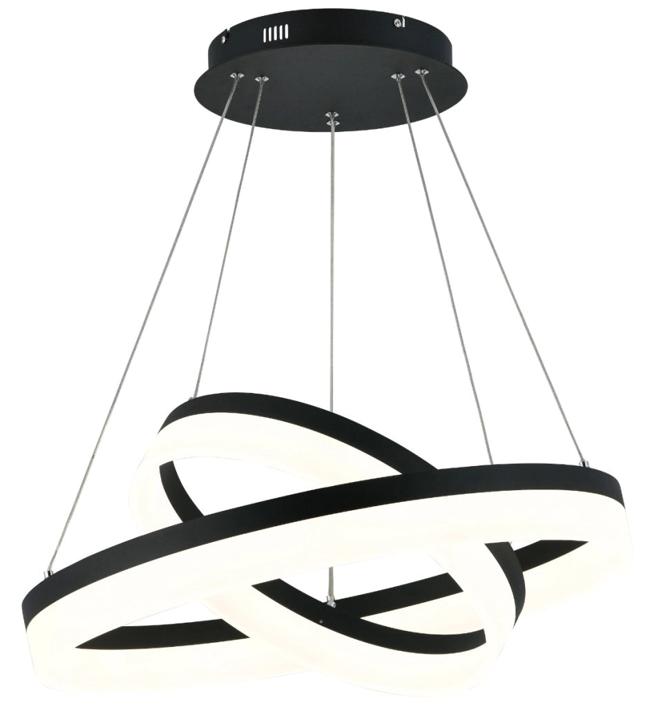 Lampada a sospensione Cornelia Reality LED 60W nera Ø60