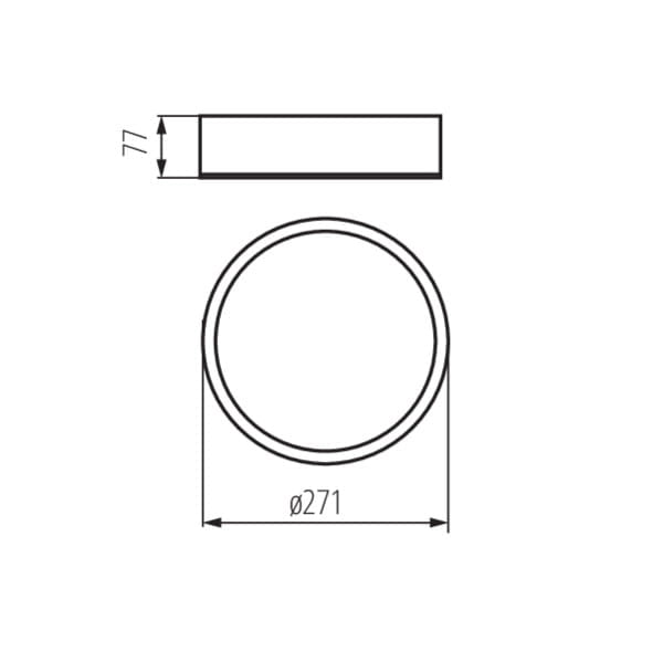 Plafoniera Kanlux Jasmin rotonda 28cm legno bianco E27