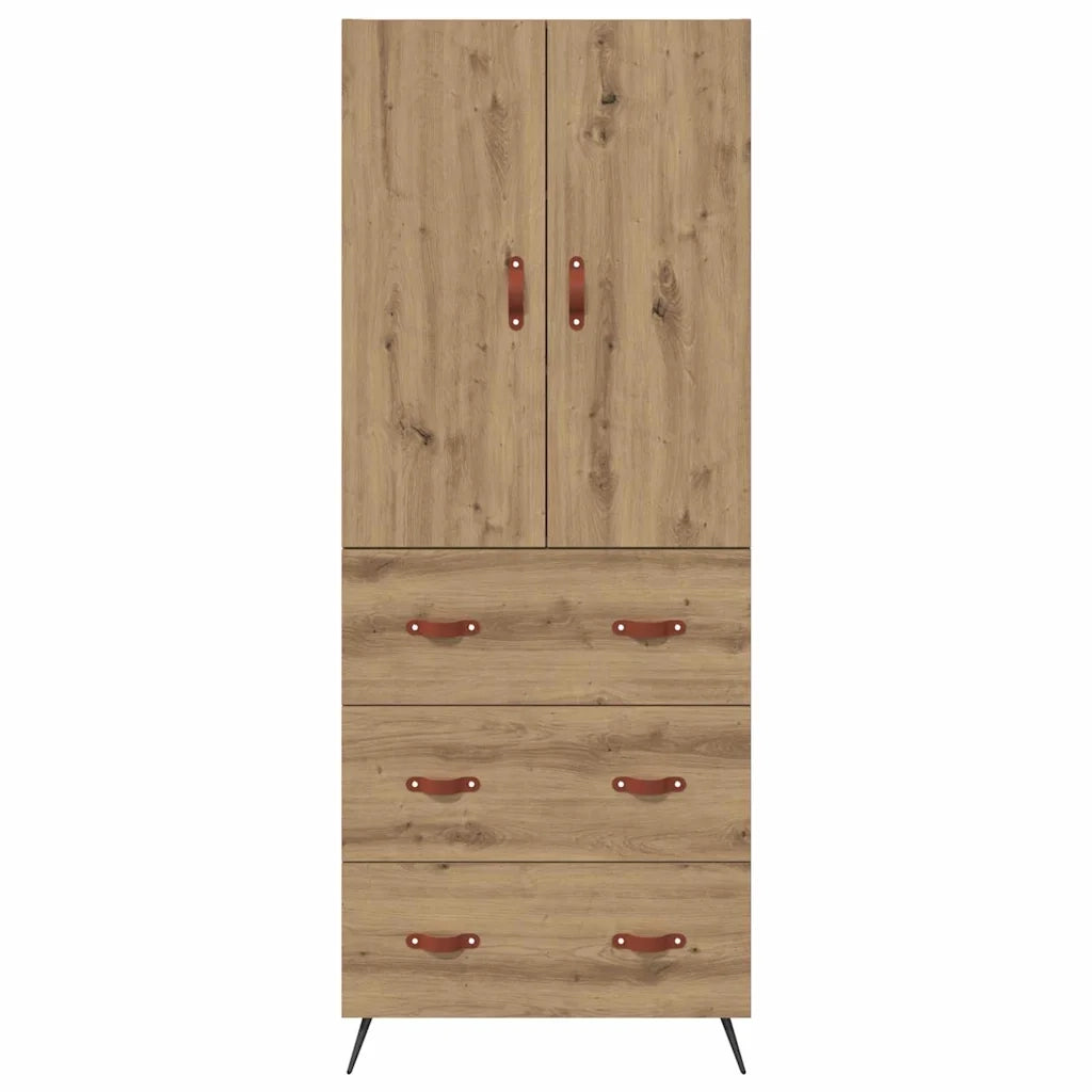 Credenza con Cassetto-Buffet-Armadio da cucina Rovere artigianale 69,5 x 34 x 180 cm 295323