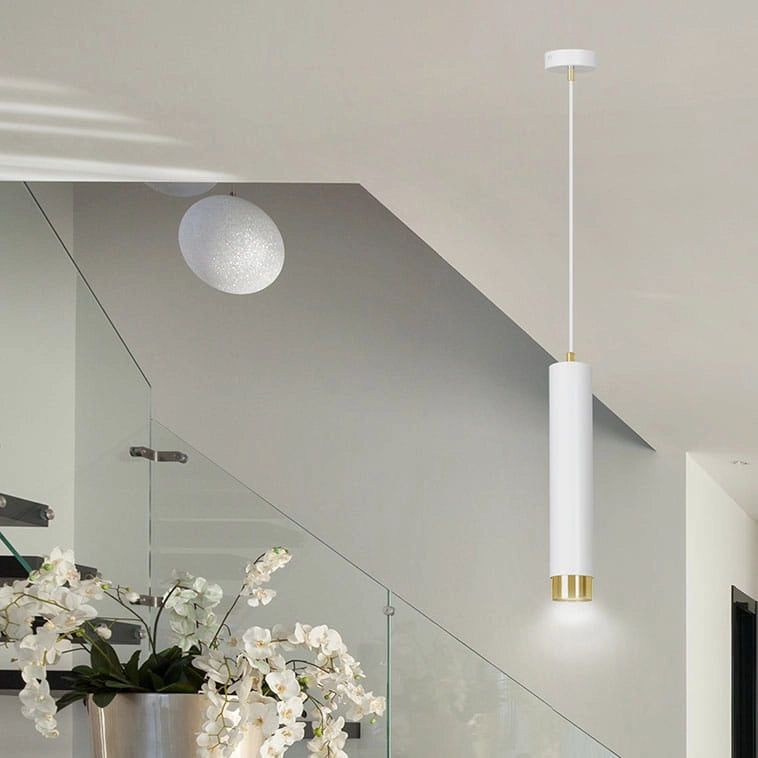 Lampada sospensione Emibig KIBO bianco oro GU10 Ø8cm
