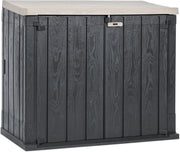 Baule porta attrezzi da esterno in resina Stora Way 842 litri con doppia apertura colore grigio talpa e antracite scuro Toomax