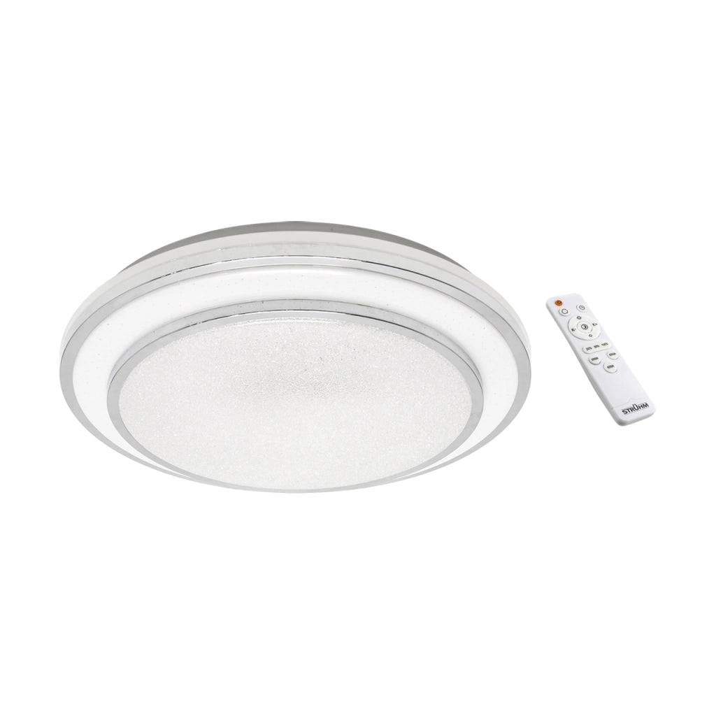 Plafoniera bagno cromata Ø50 LED 48W CCT telecomando
